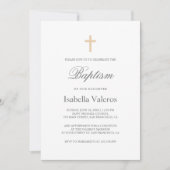 Eenvoudige Elegante Eenvoudige Koffie room Doop  Kaart (Voorkant)