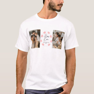 Eenvoudige Elegante Ei Gelukkig Pasen Familie Foto T-shirt