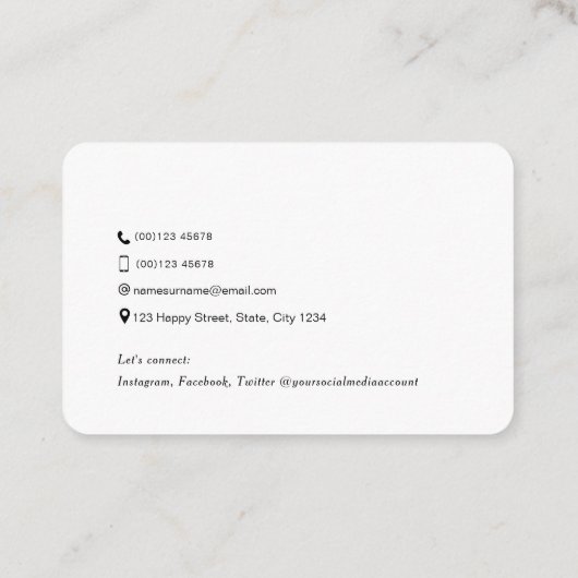 Eenvoudige, elegante, elegante QR-code voor netwer Visitekaartje (Achterkant)