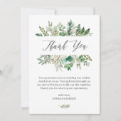 Eenvoudige elegante elegyptusbladeren bedankkaart (Voorkant)