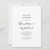 Eenvoudige Elegante Elopement Aankondiging (Voorkant)