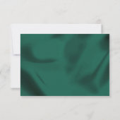 Eenvoudige Elegante Emerald Green & Gold Script We RSVP Kaartje (Achterkant)