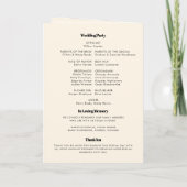 Eenvoudige elegante en chique katholieke bruiloft programma (Achterkant)