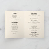 Eenvoudige elegante en chique katholieke bruiloft programma (Binnen)