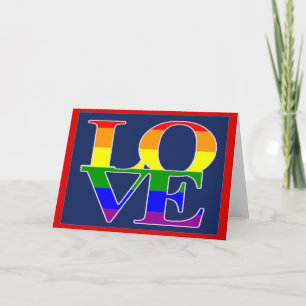 Eenvoudige Elegante en Mooie Gay Pride Valentijnsk Feestdagen Kaart
