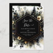 Eenvoudige elegante Enchanted Forest bruiloft Save The Date (Voorkant / Achterkant)