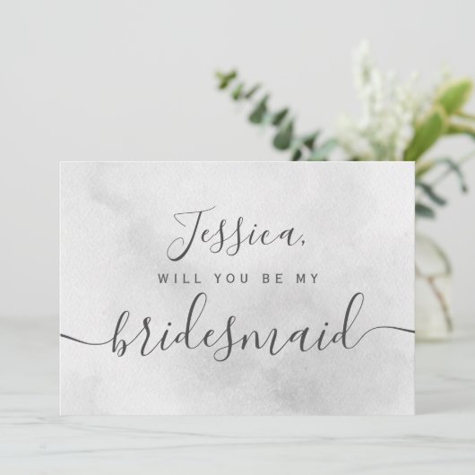 Eenvoudige Elegante Esthetische Aquarel mijn bruid Kaart (Staand voorkant)