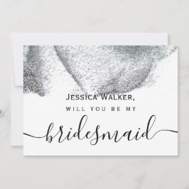 Eenvoudige Elegante Esthetische Glitter mijn bruid Kaart