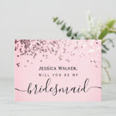 Eenvoudige Elegante Esthetische Glitter mijn bruid Kaart (Staand voorkant)