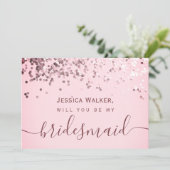 Eenvoudige Elegante Esthetische Glitter mijn bruid Kaart (Staand voorkant)