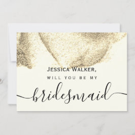 Eenvoudige Elegante Esthetische Glitter mijn bruid Kaart