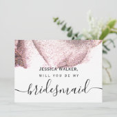 Eenvoudige Elegante Esthetische Glitter mijn bruid Kaart (Staand voorkant)