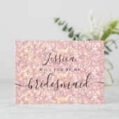 Eenvoudige Elegante Esthetische Glitter mijn bruid Kaart (Staand voorkant)