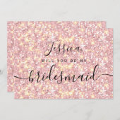 Eenvoudige Elegante Esthetische Glitter mijn bruid Kaart (Voorkant / Achterkant)