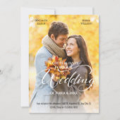 Eenvoudige elegante esthetische moderne trouwfoto kaart (Voorkant)