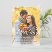 Eenvoudige elegante esthetische moderne trouwfoto kaart (Staand voorkant)