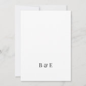 Eenvoudige elegante esthetische moderne trouwfoto kaart (Achterkant)