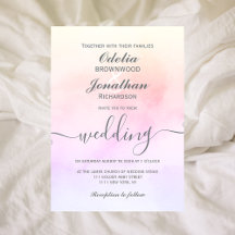 Eenvoudige Elegante Esthetische Waterverf bruiloft