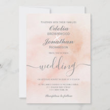 Eenvoudige Elegante Esthetische Waterverf Bruiloft