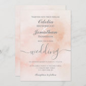 Eenvoudige Elegante Esthetische Waterverf bruiloft Kaart (Voorkant / Achterkant)