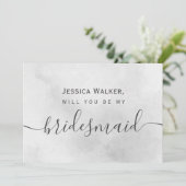 Eenvoudige Elegante Esthetische Waterverf mijn bru Kaart (Staand voorkant)