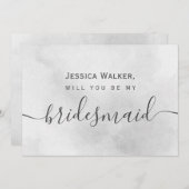 Eenvoudige Elegante Esthetische Waterverf mijn bru Kaart (Voorkant / Achterkant)