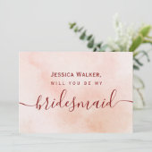 Eenvoudige Elegante Esthetische Waterverf mijn bru Kaart (Staand voorkant)