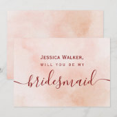 Eenvoudige Elegante Esthetische Waterverf mijn bru Kaart (Voorkant / Achterkant)