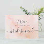 Eenvoudige Elegante Esthetische Waterverf mijn bru Kaart (Staand voorkant)