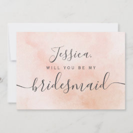 Eenvoudige Elegante Esthetische Waterverf mijn bru Kaart