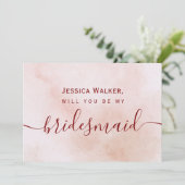 Eenvoudige Elegante Esthetische Waterverf mijn bru Kaart (Staand voorkant)