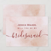 Eenvoudige Elegante Esthetische Waterverf mijn bru Kaart (Voorkant / Achterkant)