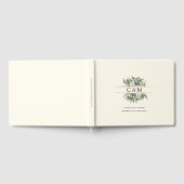 Eenvoudige, elegante Eucalyptus Bloem Bruiloft Gastenboek (Volledig)