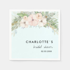 Eenvoudige elegante eucalyptus, bloemen servet