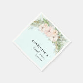 Eenvoudige elegante eucalyptus, bloemen servet (Hoek)