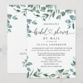 Eenvoudige Elegante Eucalyptus BRUIDS Uitnodiging 