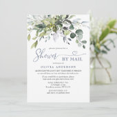 Eenvoudige Elegante Eucalyptus BRUIDSSCHENKING Per Kaart (Staand voorkant)