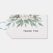 Eenvoudige elegante eucalyptus cadeaulabel (Achterkant Horizontaal)