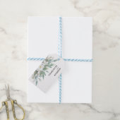 Eenvoudige elegante eucalyptus cadeaulabel (Met Touw)
