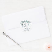Eenvoudige Elegante Eucalyptus Dank Je Bruidsdouch Ronde Sticker (Envelop)