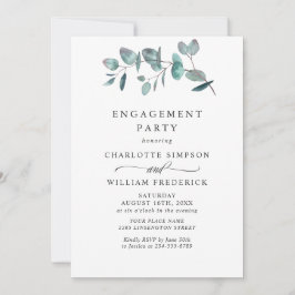 Eenvoudige Elegante Eucalyptus ENGAGEMENT PARTY Kaart