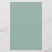 Eenvoudige Elegante Eucalyptus Rustieke Trouwmenu (Achterkant)