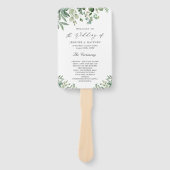 Eenvoudige Elegante Eucalyptus verlaat bruiloft pr Handwaaier (Voorkant)