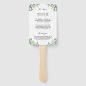 Eenvoudige Elegante Eucalyptus verlaat bruiloft pr Handwaaier (Achterkant)