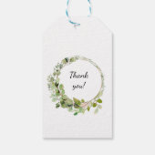Eenvoudige elegante eucalyptus | Welkom bruiloft Cadeaulabel (Achterkant)
