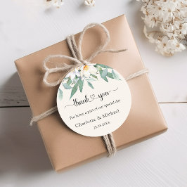 Eenvoudige, elegante eucalyptusbloem ronde sticker