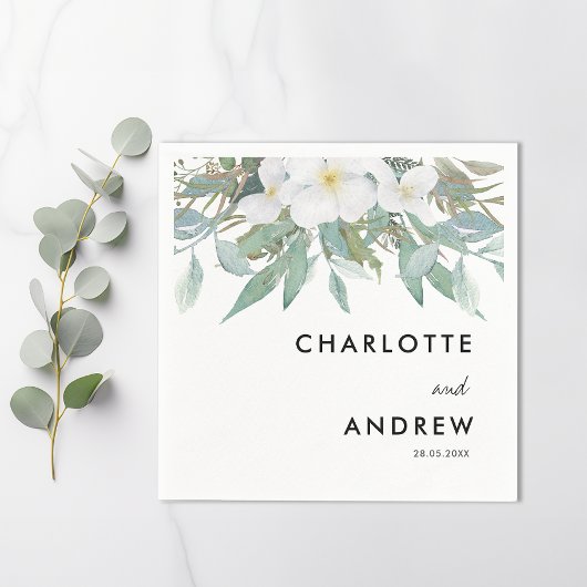 Eenvoudige elegante eucalyptusservetten servet