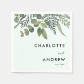 Eenvoudige elegante eucalyptusservetten servet (Voorkant)