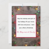 eenvoudige elegante familie kerst fotocollege feestdagenkaart (Achterkant)