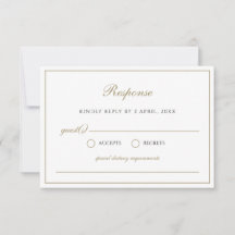 Eenvoudige elegante Faux Gold Classic Typografie